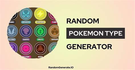 random generator pokemon.